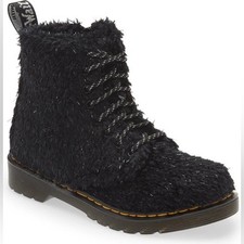 Dr. Martens Kids' 1460 Tinsel Faux Fur Boot Size US 1