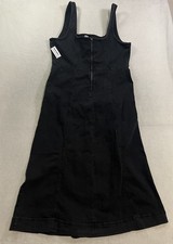 OLD NAVY Fit & Flare Keyhole MIDI Dress Women’s Size Large Black New With Tags