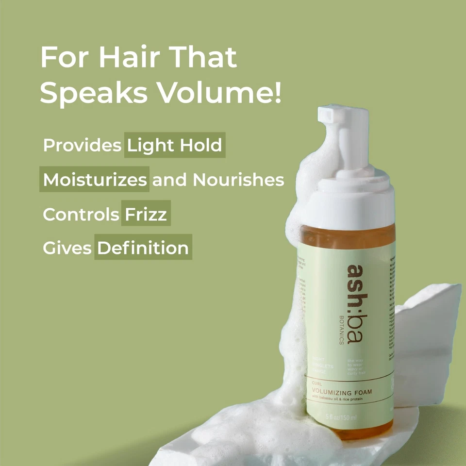 Ashba Botanics 卷发丰盈泡沫 150 毫升 | 无毛躁卷发造型 — 第 2/4 张图片