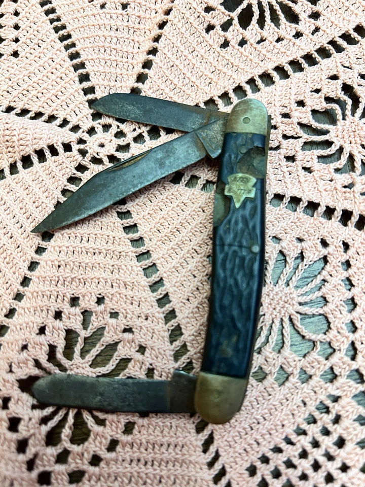 VINTAGE KEEN KUTTER POCKET KNIFE 3 BLADE FOR PARTS - MISSING BLADE - Image 2 of 3