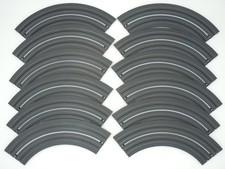 AURORA TJET 9" 1/4 CURVE TRACKS  12 PC VN  RARE 2-HOLE  CLEAN  RACE READY