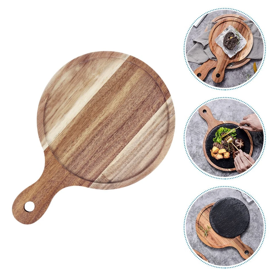 Wood Trays for Serving Food Appetizer Plate Coffee Storage Wooden Pizza
