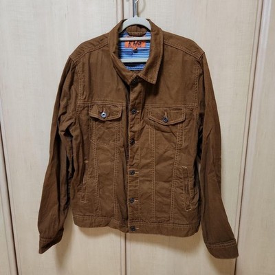 Fullcount Brown Denim Fabric Jacket Men JPN Limited Edition Rare Denim Model Tro