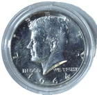 1964 KENNEDY HALF DOLLAR - 90% SILVER - UNC ENCASED DISPLAY PIECE - BC K22