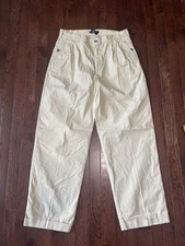 J Peterman Pants 32x30 Pleated Cuffed Relaxed Wide Leg Chino