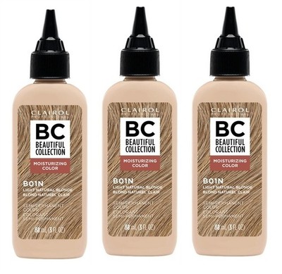 BL Clairol Beautiful Coll. #B01N Light Natural Blonde 3oz X 3 Packs