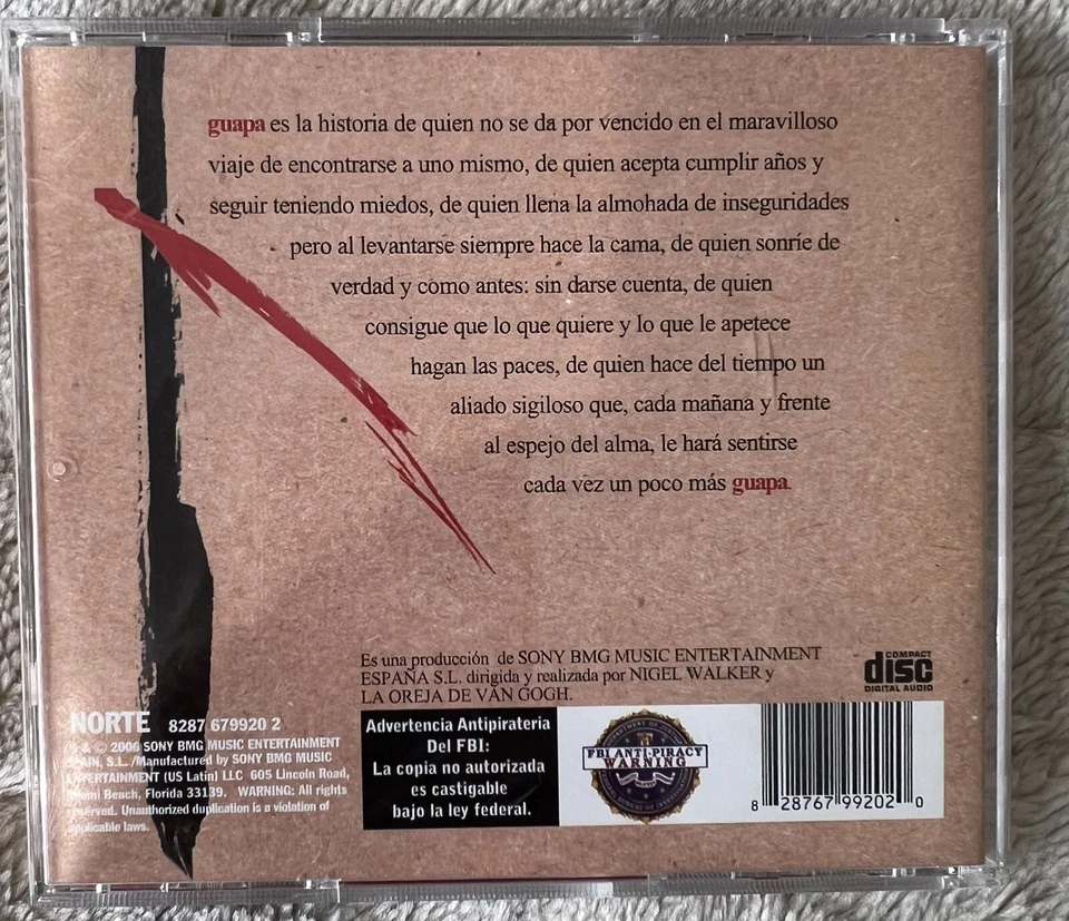 La Oreja De Van Gogh : Guapa (CD 2006) Sony Music Spain Foto 2 de 3