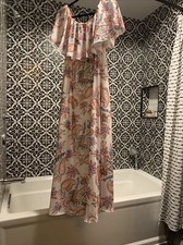 Fun Printed Maxi Dress Off The Shoulder NWT Like Show Me Your Mumu Hacienda