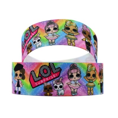 LOL Valentines 1/" grosgrain ribbon the listing is for 3 yards and 2 flat resin