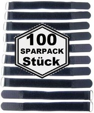 100 Hook and Loop cable ties with eyelet 200 x 20 mm black cable ties Hook and Loop cable Hook and Loop