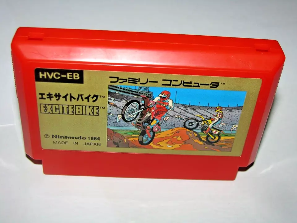 Excitebike Famicom NES Japan import +Box Manual US Seller - Image 3 of 4