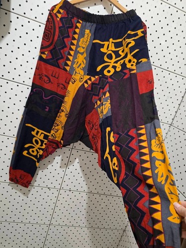 MARSWORT mehrfarbige Baumwolle Harem Yoga Baggy Genie Boho Hose Größe XL - Bild 6 von 13