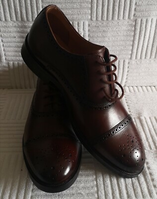 New With Defects Clarks Oliver Limit Leather Brogue Shoes UK 7G - Main Image