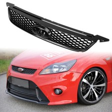 FOR FORD FOCUS MK2.5 MK2 RS ST STYLE SPORT GLOSS BLACK HONEYCOMB FRONT TOP GRILL