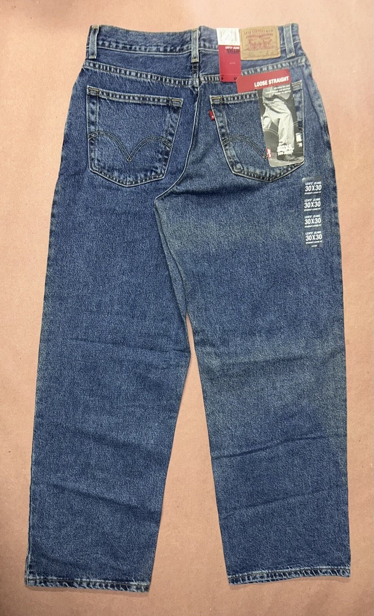 Vintage Levi's Boys 569 Blue Jeans, Loose Strait, Deadstock