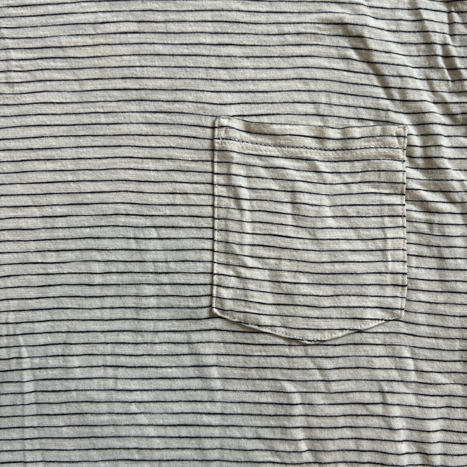 Marine Layer Striped White Black Gray Basic Pocke… - image 2