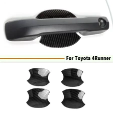 For Toyota 4Runner 2025+ Carbon Fiber Style Exterior Door Handle Bowl Cover Trim