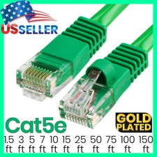 Green Cat5e Cable Ethernet Cat5 Patch Cord Internet LAN Network Wire LOT