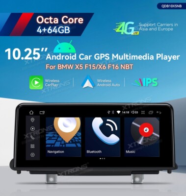 XTRONS QDB10X5NB AUTORADIO GPS BMW X5 F15 X6 F16 Android 14 WIFI 4G NBT CARPLAY