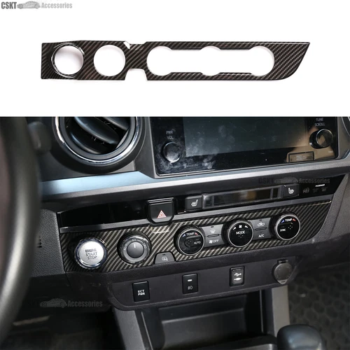 ABS Carbon Fiber Interior Dash Trim Cover Set Fits 2016-2023 Toyota Tacoma - Picture 17 of 44