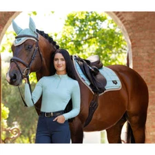 IT05929 LeMieux Loire Classic Satin Close Contact Square English Saddle Pad Aqua