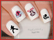 Nail Art CHARACTER Elvis #4 The King WaterSlide Nail Decals Transfers
