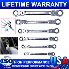 8-19mm Metric Box Flexible Head Ratcheting Wrench Combination Spanner Tools Set