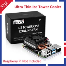 52Pi Raspberry Pi 4B Ultra Thin Ice Tower Cooler Cooling Fan for RPI 4 Model B