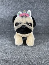   Rare Doug The Pug Stuffed Plush Animal Unicorn Headbands  