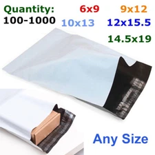 100-1000 Poly Mailers Mailing Self Sealing Envelopes Plastic Bags Choose Size