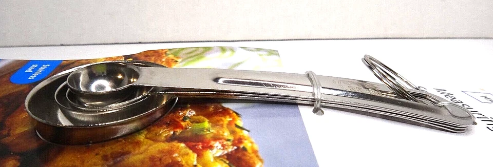 NEW!! MAINSTAYS Measuring Spoons, Nesting, Stainless Steel, Set of 4 - Image 3 of 4