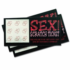 Sex Scratch Tickets 8 Per Pack adult-novelty Lottery Tickets