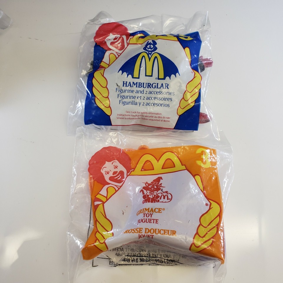 Vintage Happy Meal Toys McDonald's Hamburglar Grimace Halloween Costume