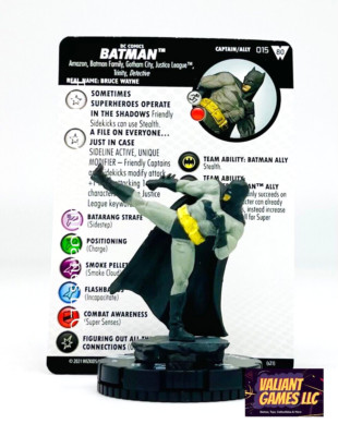 DC Heroclix Batman #015 w/ Card Wonder Woman 80th Anniversary Set