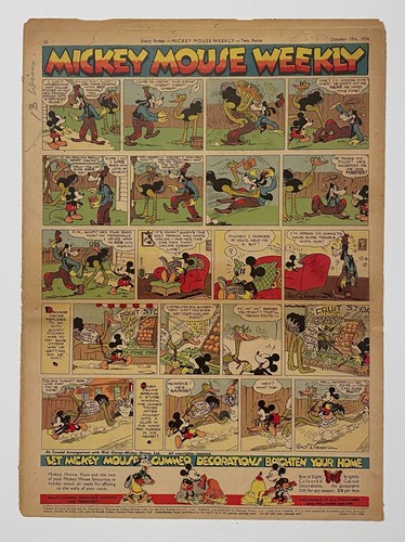 Original Micky Mouse Weekly Vol. 1 No. 37 October 17th, 1936 - Picture 3 of 4