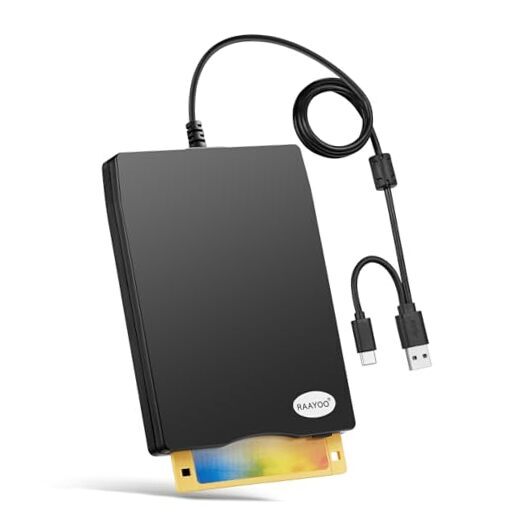 Floppy Disk Reader USB Type A/C Floppy Disk Drive/Player/Converter Black-image