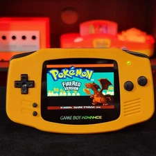 Spice Orange Game Boy Advance GBA iPS LCD USB-C 1800 mAh Rechargeable Battery