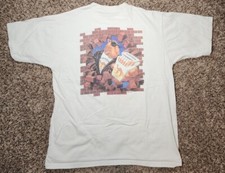 RARE Vintage 1991 Joe Camel Brick Wall Short Sleeve SINGLE STITCH T-Shirt Sz L