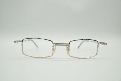 Vintage Casanova RVC-14 Multicolored Gold Square Glasses Frame NOS