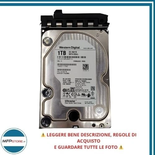 Hard Disk WD 1TB DC HA210 SATA 6Gb/s Ultrastar + Telaio Caddy