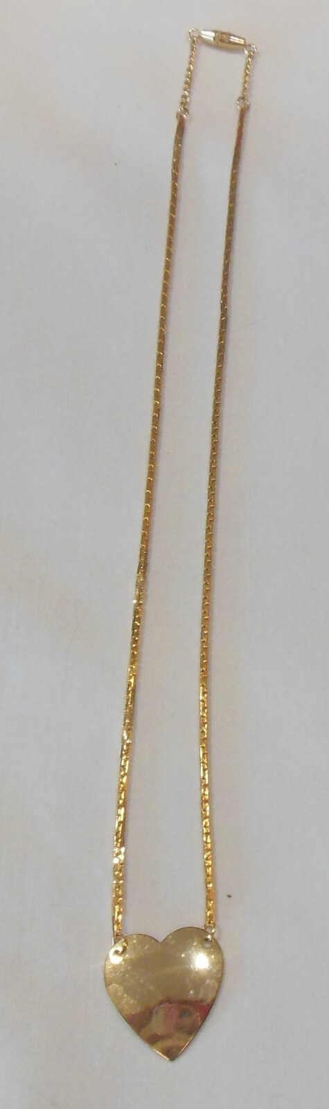 Gold-tone Rectangular Box Link Chain Necklace Sol… - image 2