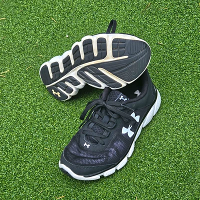 Under Armour Micro G Assert 7 Mujer 6.5 Negro Blanco Zapatos para Correr 3020674-001 - Imagen 1 de 4