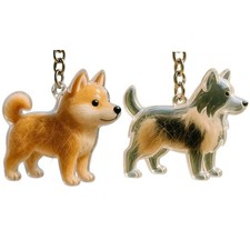 Cute Clear Pet Dog Hair Storage Box Keychain Pendant Storage Pet Hair Souvenirs