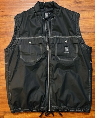 Killer Loop Stitch Contrast Stitch Vest Sz L Black/ White VTG Y2K