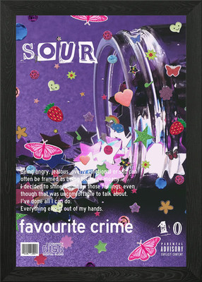 olivia rodrigo fav crime gerahmtes Wandbild Poster Leinwanddruck Bild