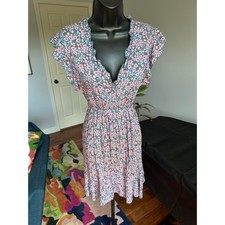 Papillion NWT Floral Belted Cap Sleeve Mini Dress SIZE L