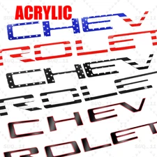 3D Acrylic Rear Tailgate Insert Letters Emblem Nameplate For Silverado 2019-2025