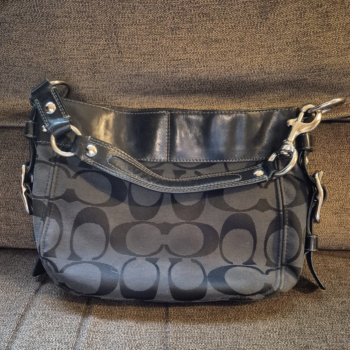 Coach Black Signature Hobo Bag | eBay