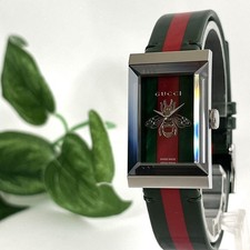 Working Goods Gucci Shelley Line Bee G-Frame Square Watch Shell Dial