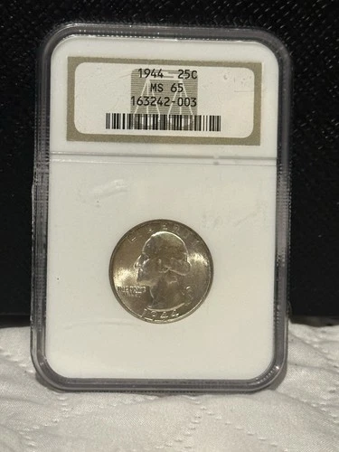 1944 Washington Quarter  NGC MS 65